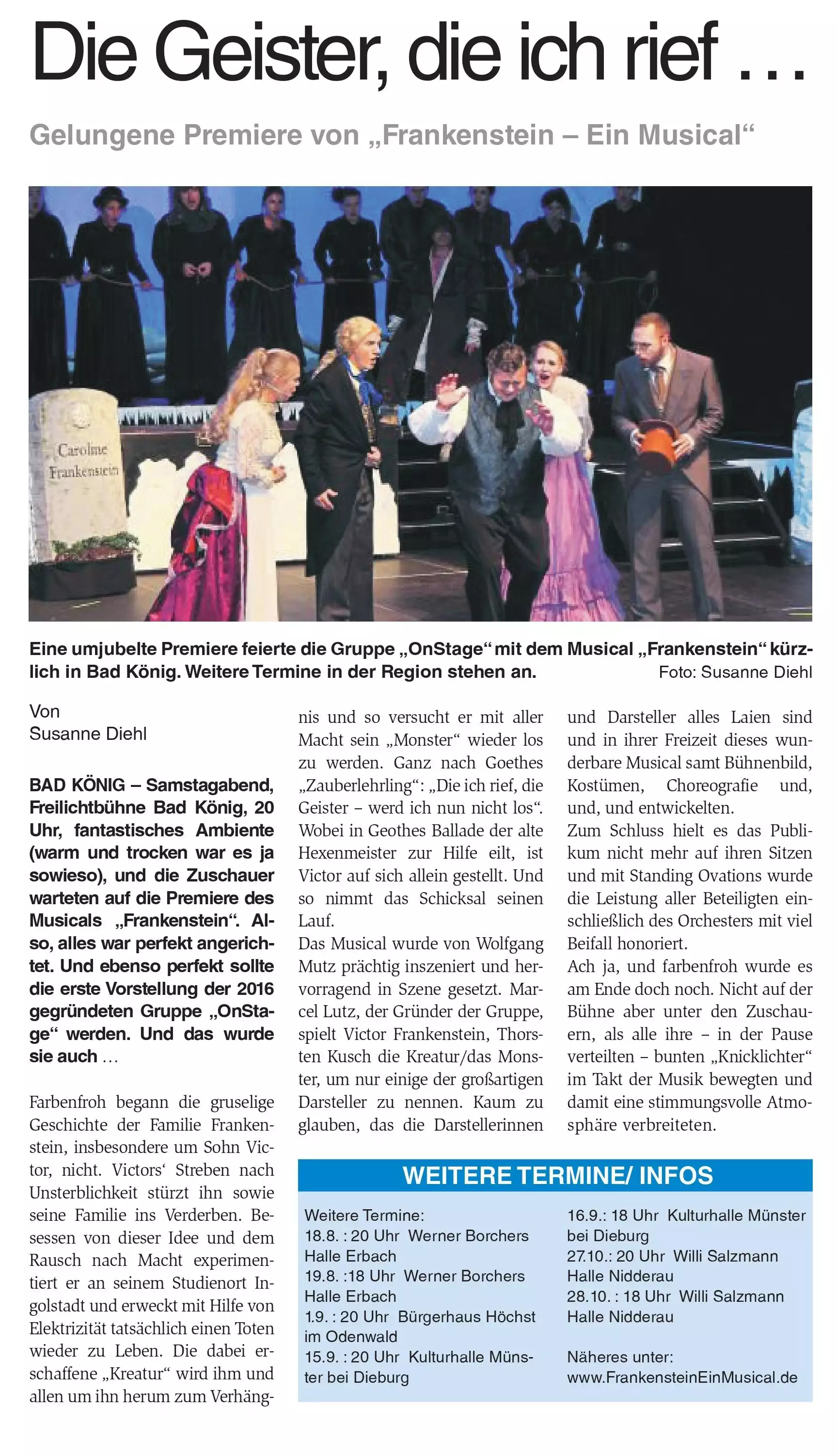 Frankenstein im Odenwälder Echo